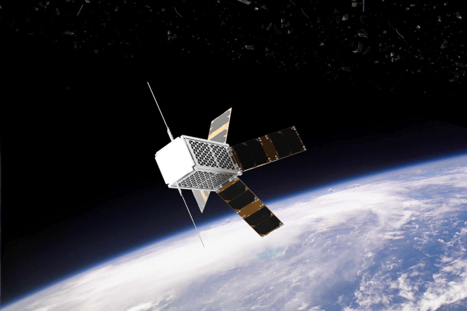 Satellite in orbit around Earth