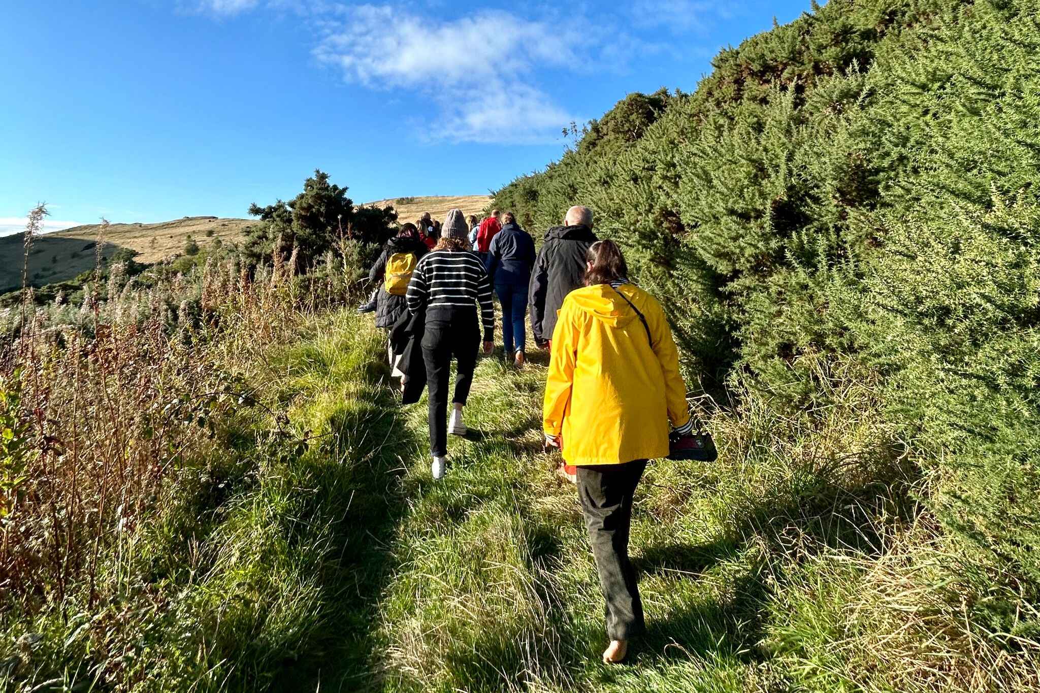 Group mindful walking with WanderWomen Scotland