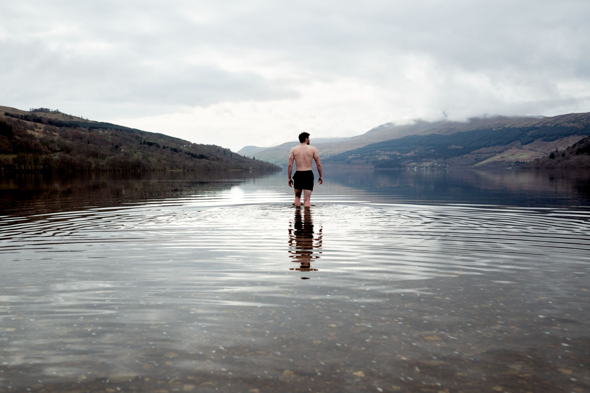 Wild swimming on Loch Tay