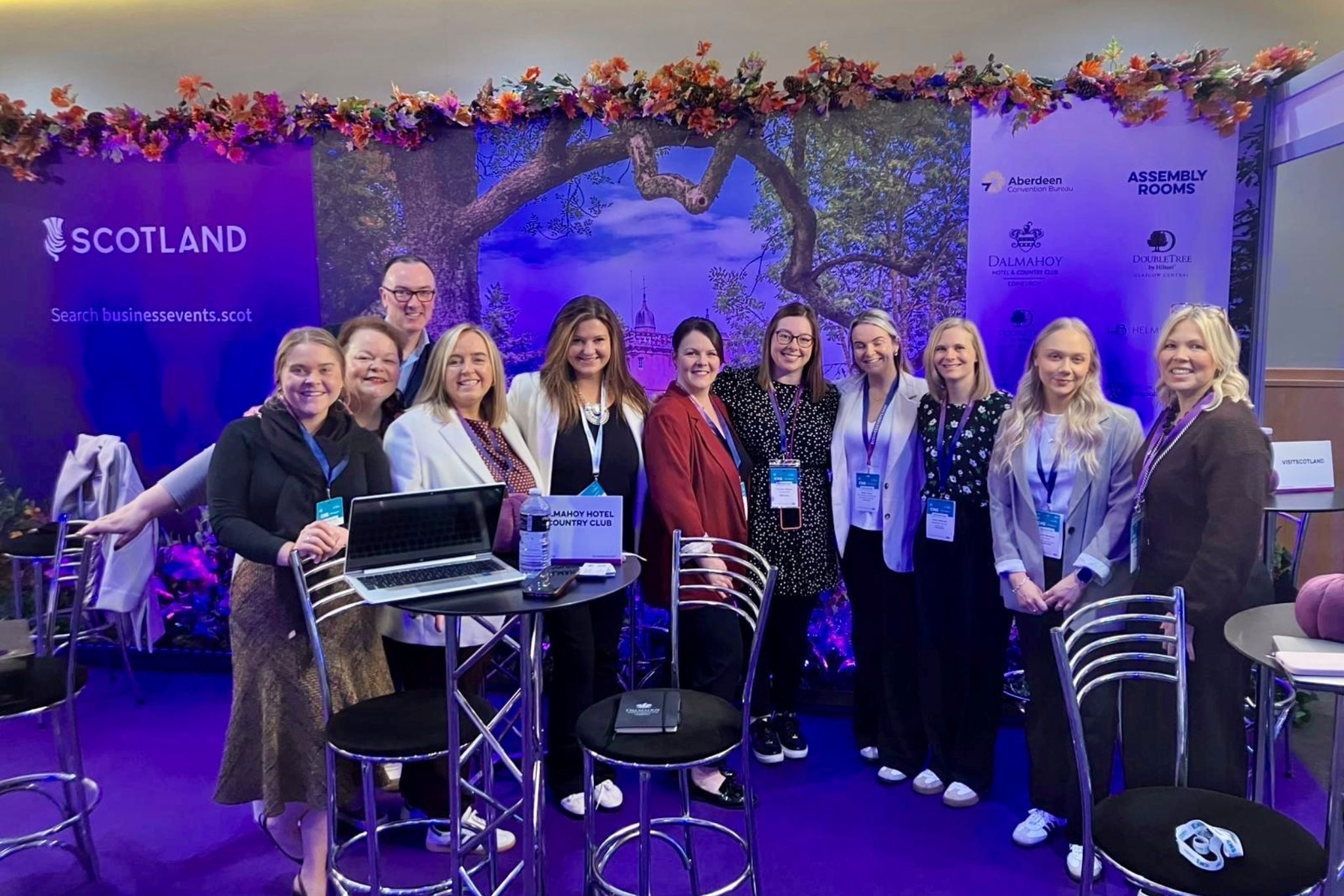 Business Events team and Scottish partners at CHS Birmingham in 2025.