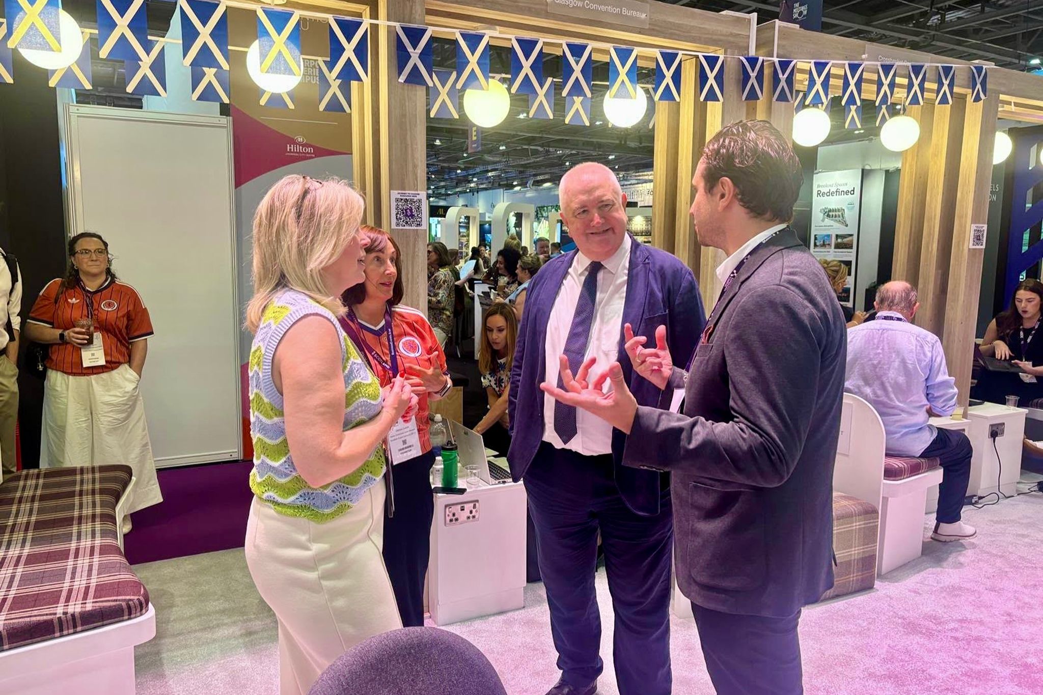 Martin Rhodes MP during his visit to the VisitScotland stand